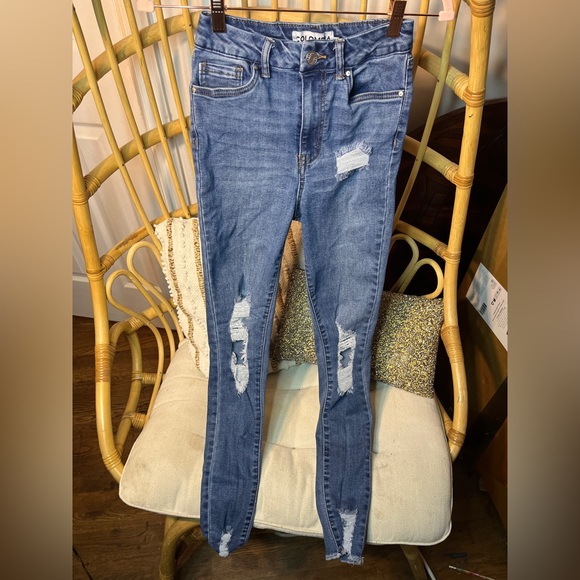 Columbia Refuge Distressed High Waisted Skinny Jeans Size 3 - Picture 1 of 8